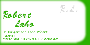 robert laho business card